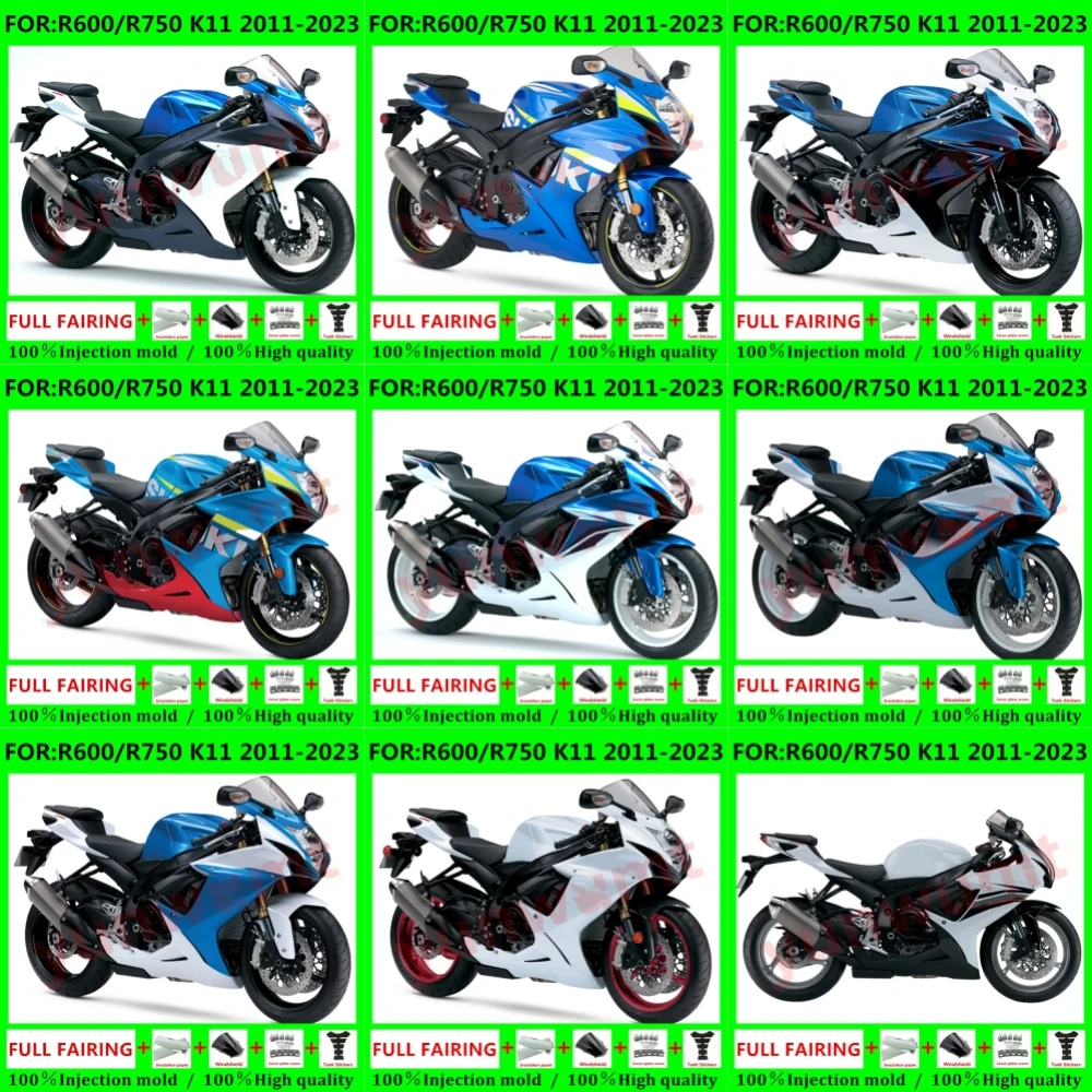 The new ABS motorcycle fairing kit is available for GSXR600 750 11-23 2015 R600 R750 K11 2011-2023 2019 Body fairing kit