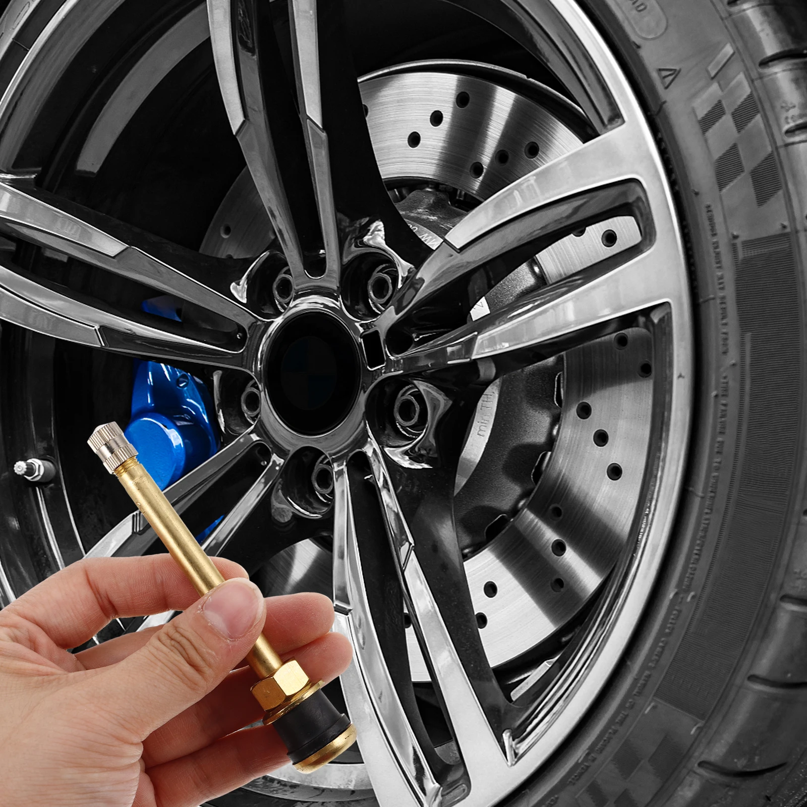 

Pure Copper Valve Stem Tire Nozzle Car Truck Bus Rim Hole Tubeless Tire Valve Durable Reliable Easy Installation for vehicle