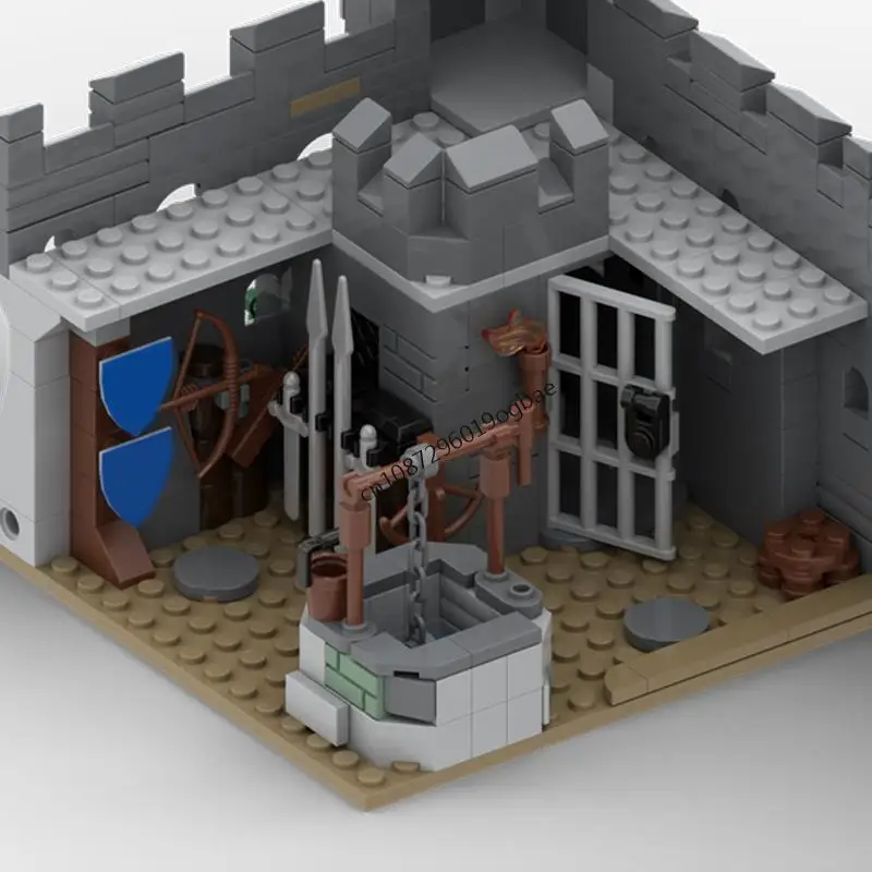 جديد 1527 قطعة MOC عرض الشارع في القرون الوسطى نموذج قلعة العاهل الأسود لتقوم بها بنفسك أفكار إبداعية لعبة أطفال تجميع لغز كتل الطوب هدية #5