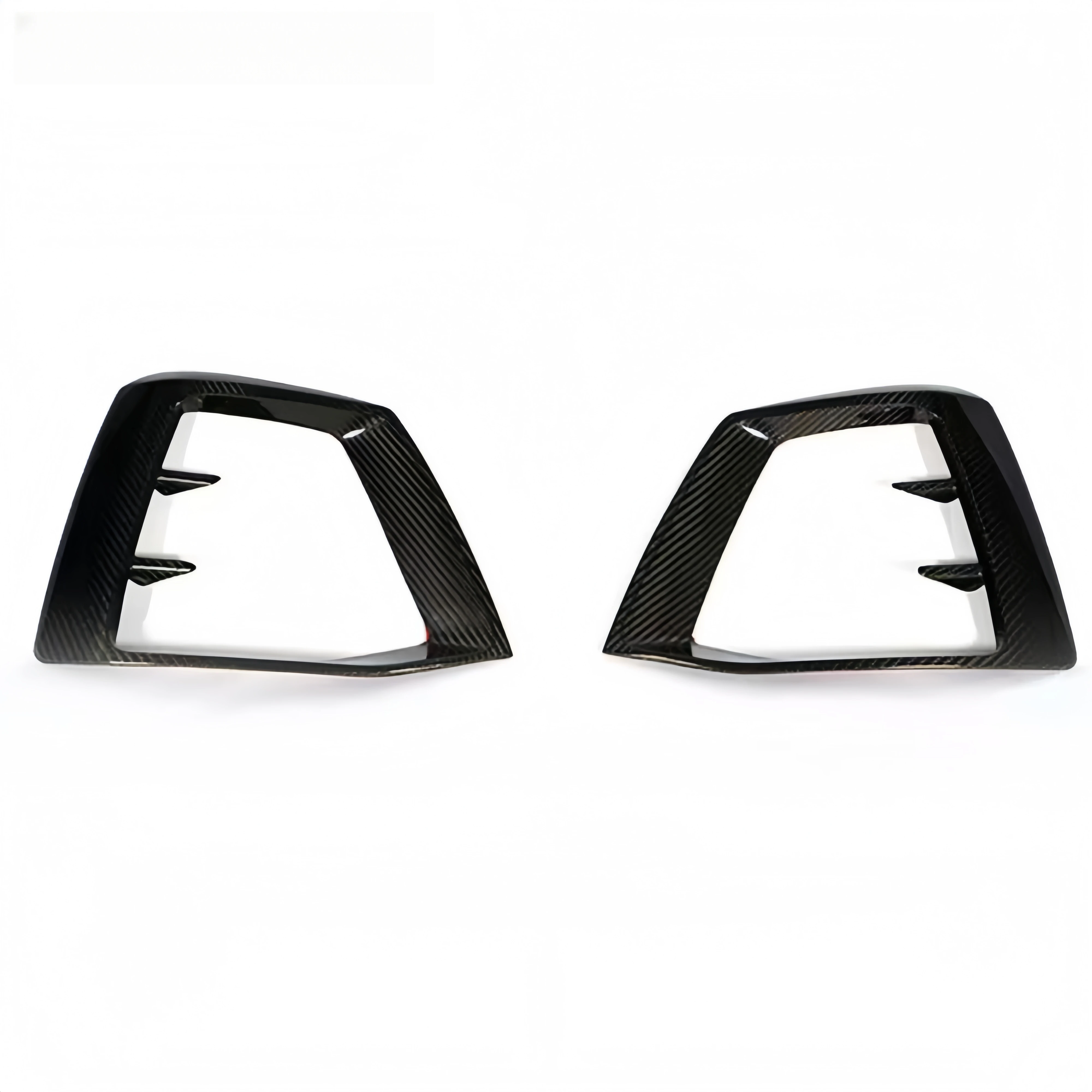 

High Glossy Dry Carbon Fiber Car Front Air Vent Grille Trims For Audi A5 S5 2020-2023 Front Bumper Air Vents Covers