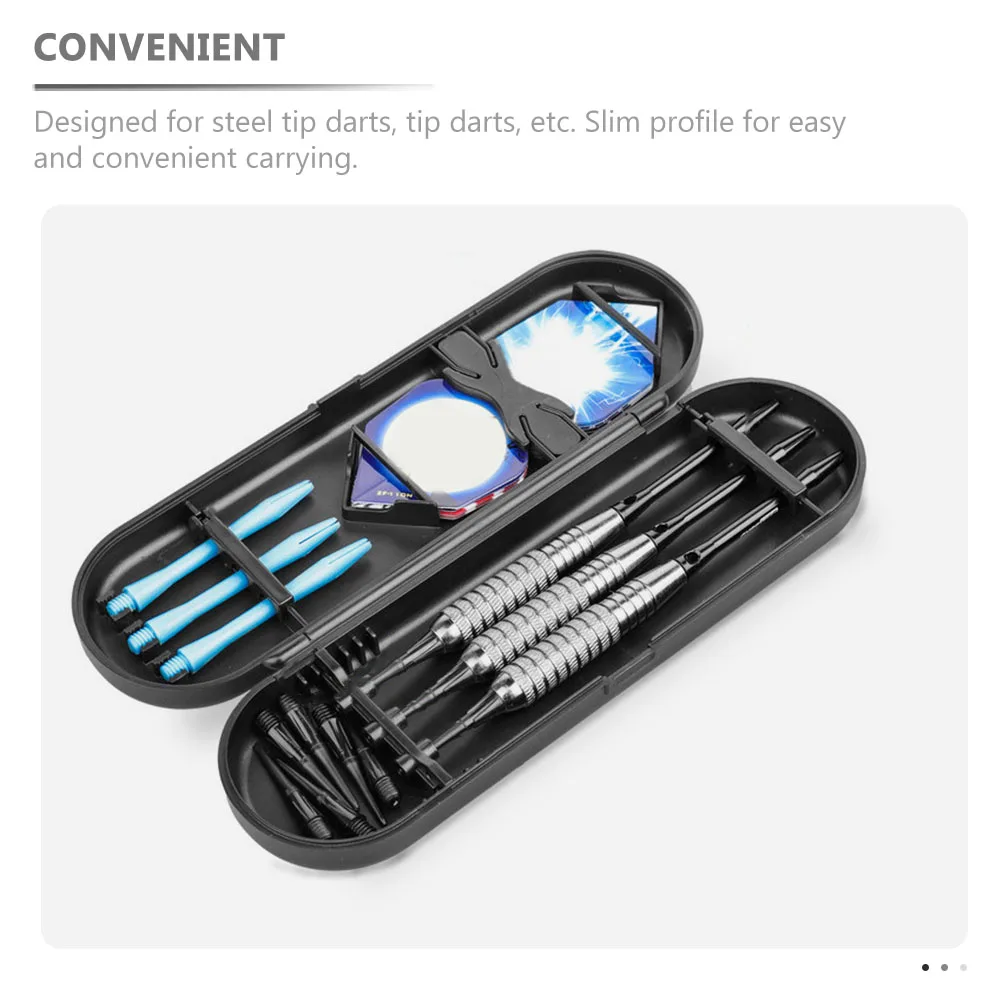 

2 Pcs Dart Storage Box Holder Case Wallet Portable Boxes Plastic Carry Organizer