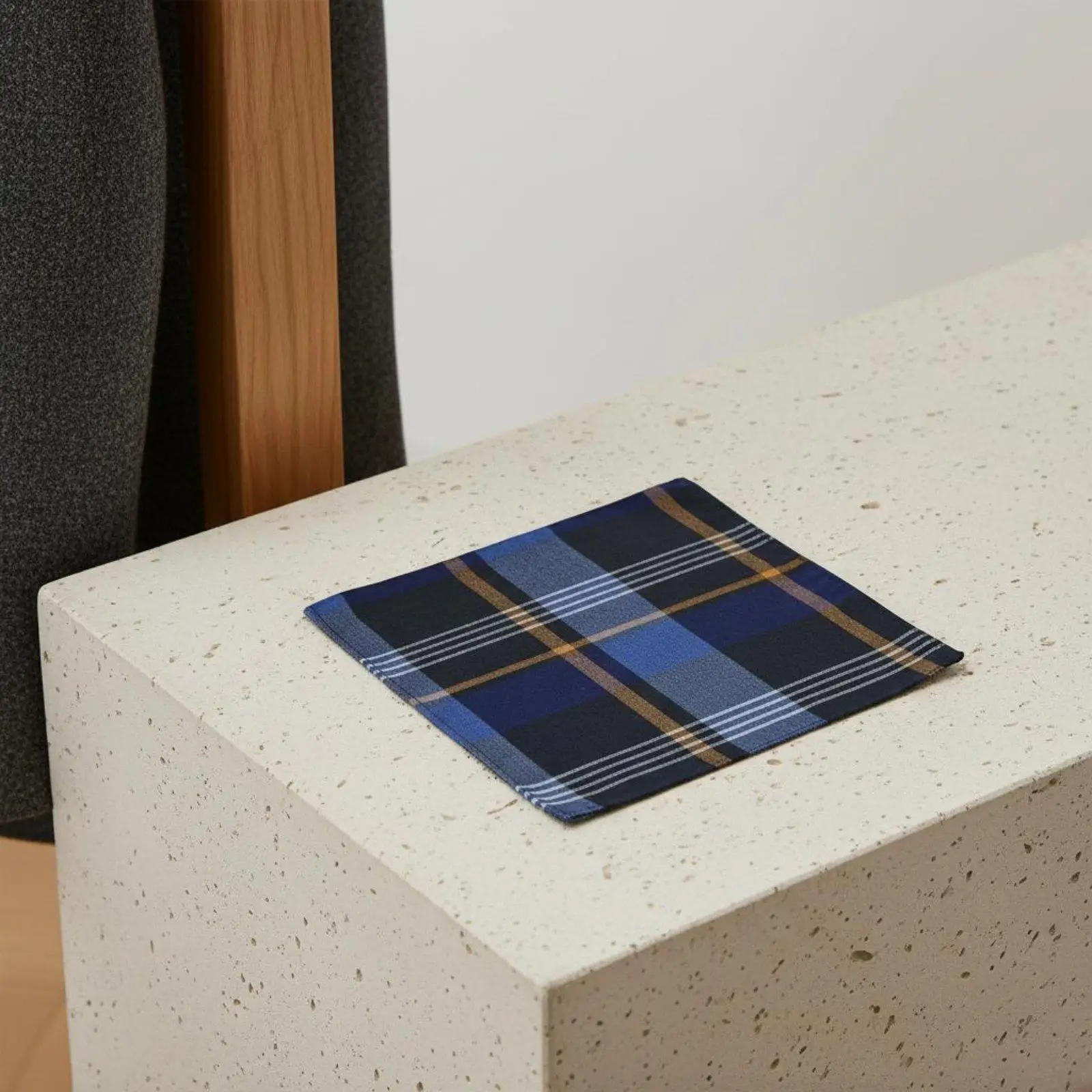 Plaid Handkerchief Classic Patterned Handkerchief Soft Touch