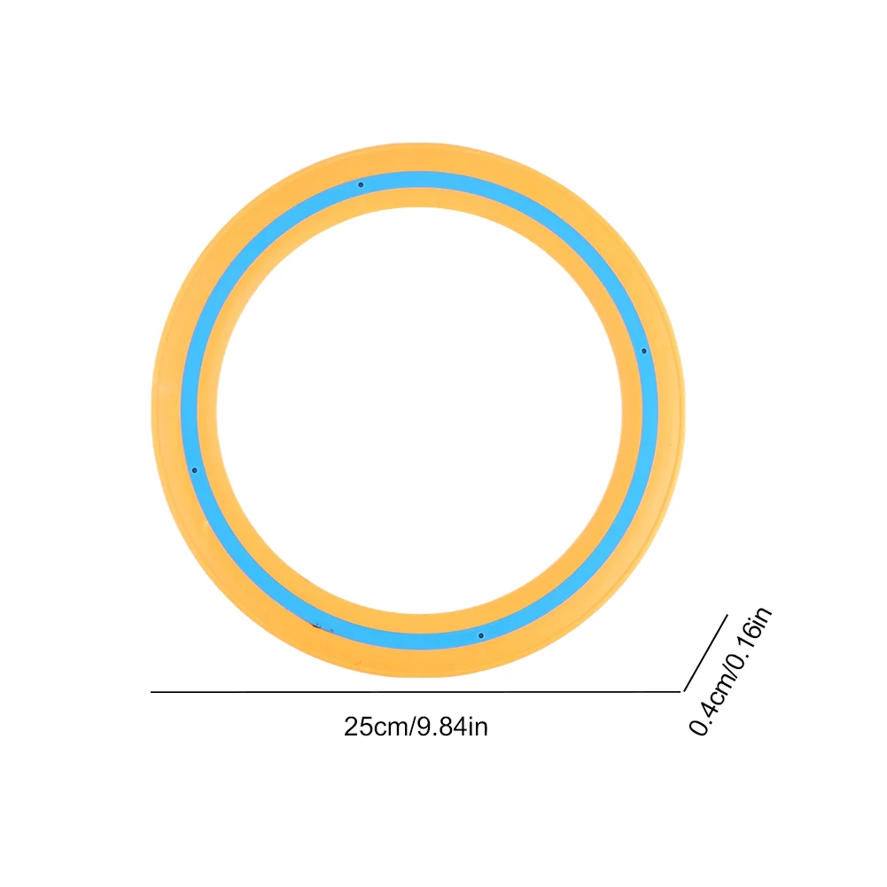 Cakram terbang portabel 25cm, cincin terbang lempar serbaguna, piring terbang untuk halaman belakang pantai