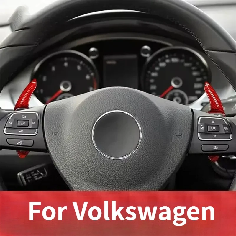 

For Volkswagen Glof 5 Glof 6 Beetle Scirocco Tiguan CC Real Dry Carbon Fiber Steering Wheel Shift Paddle Extension Accessories
