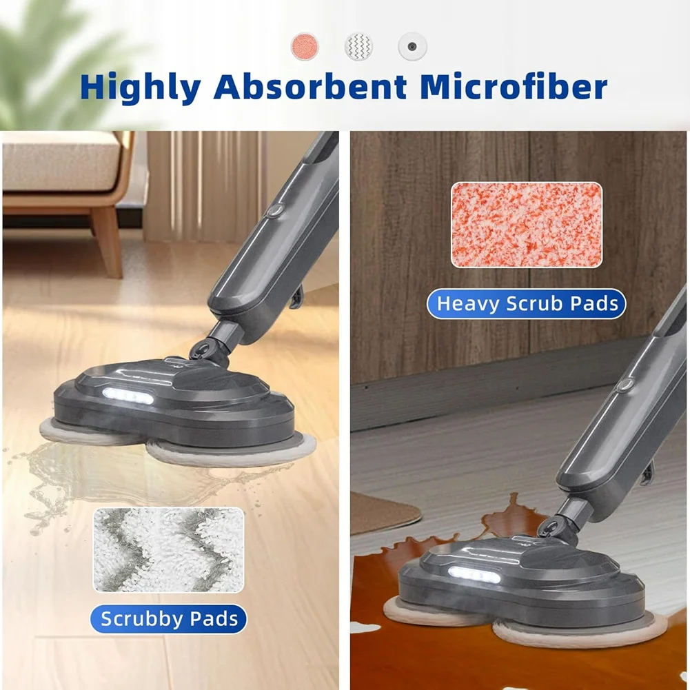 

A94E-6 Pack 3897A Mop Pads For Bissell Spinwave Smartsteam Vacuum 3897A, 4 Scrubby Pads + 2 Heavy Scrub Pads, Parts 1641112