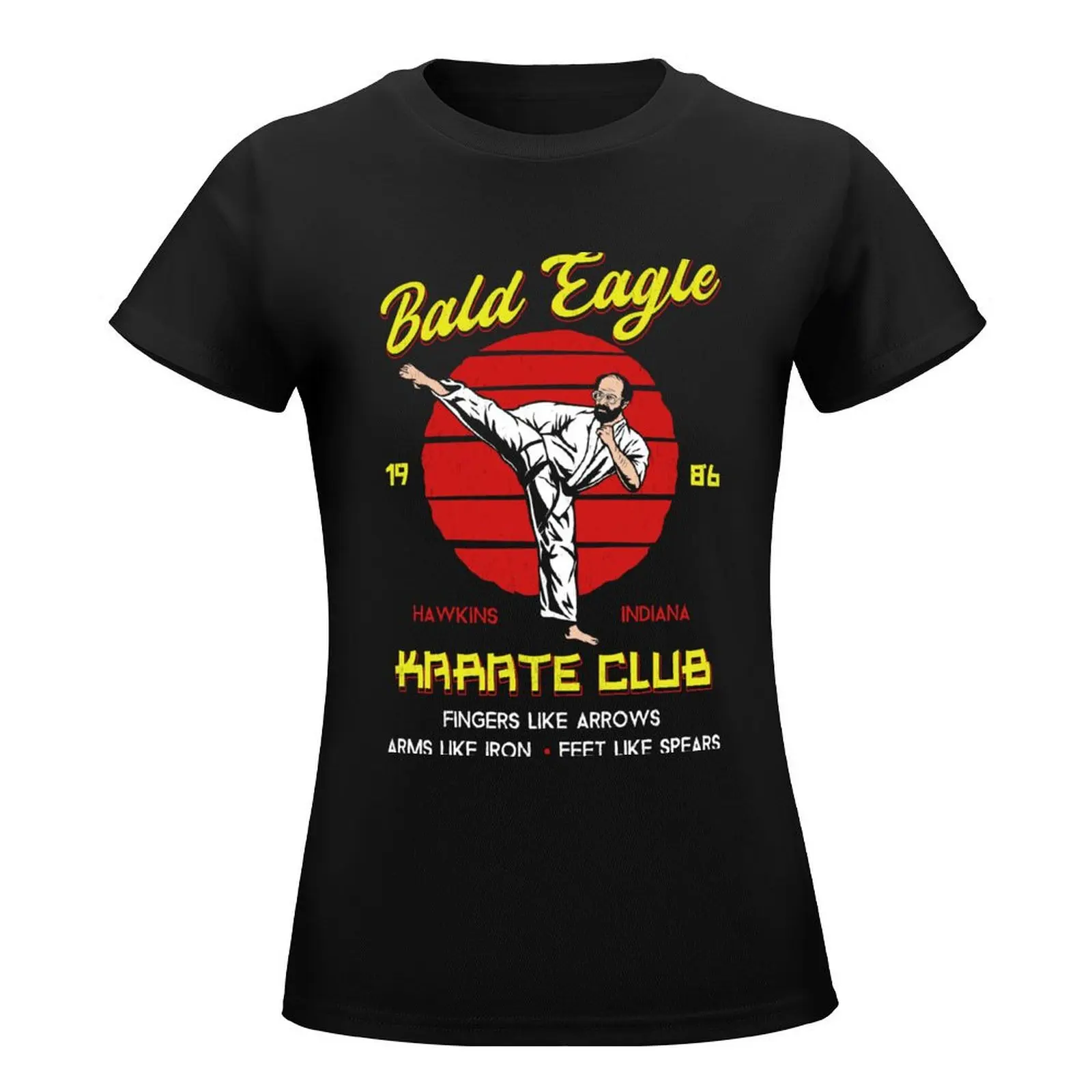 Bald Eagle Karate Club T-Shirt Blouse customs western t-shirt dress for Women