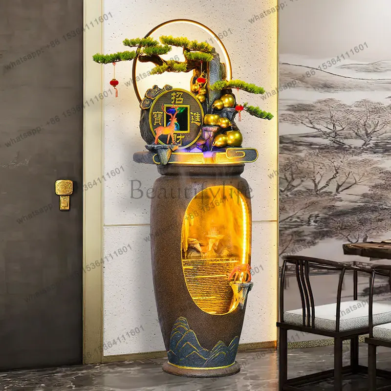 Rockery circulating water humidification lucky hotel opens gift decoration high-end landscaping ornament