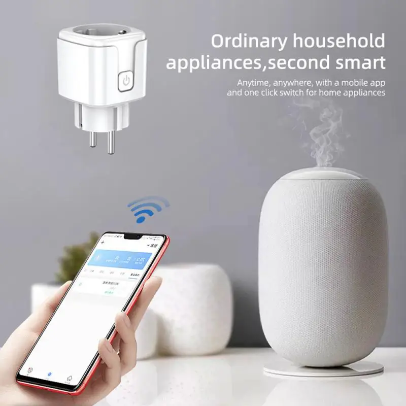 Xiaomi Tuya 16/20A EU Smart Socket WiFi Smart Plug With Power Monitoring Timing Function Voice Control Alexa Google Assistant