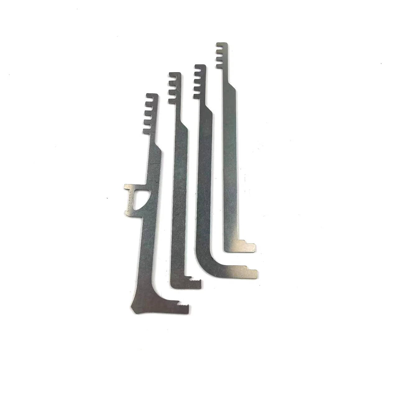 4pcs Stainless Steel Lock Tension Wrench with Comb Lock Picking,Multi functional Locksmith Portable Tools