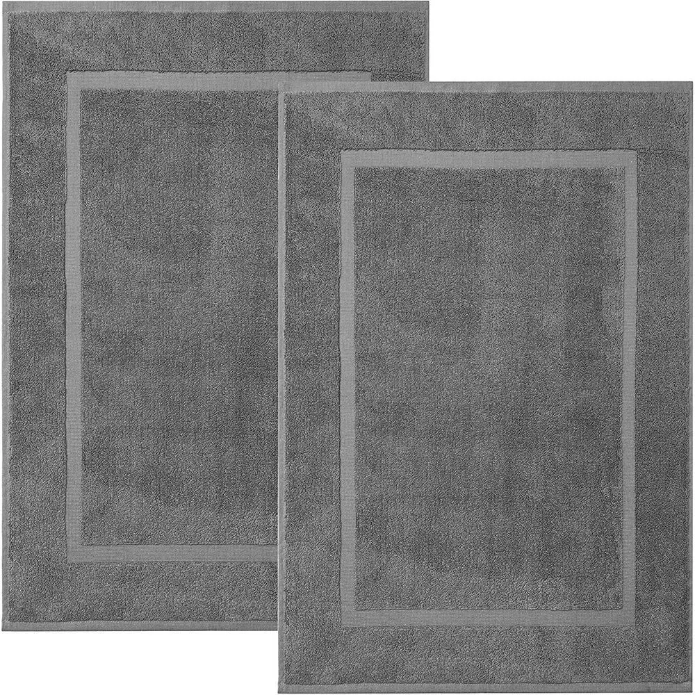 

Cotton Spa Shower and Bathtub Mats - Absorbent 22x34 Inch Towel Set, Pack of 2
