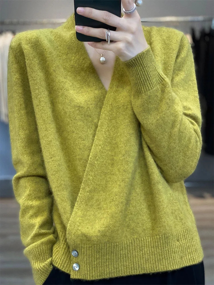 New Arrivals Luxury Cardigans For Woman Long Sleeve Knitted Jumpers 100% Australian Wool Is Soft And Comfortable Fashion Trends