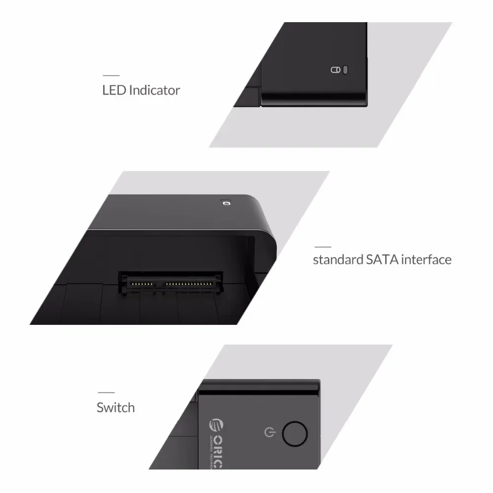 Imagem -05 - Orico Esata Hard Drive Docking Station Usb3.0 Enclosure sem Ferramentas Sata para Usb tipo b Ssd Externo Hdd Case 35