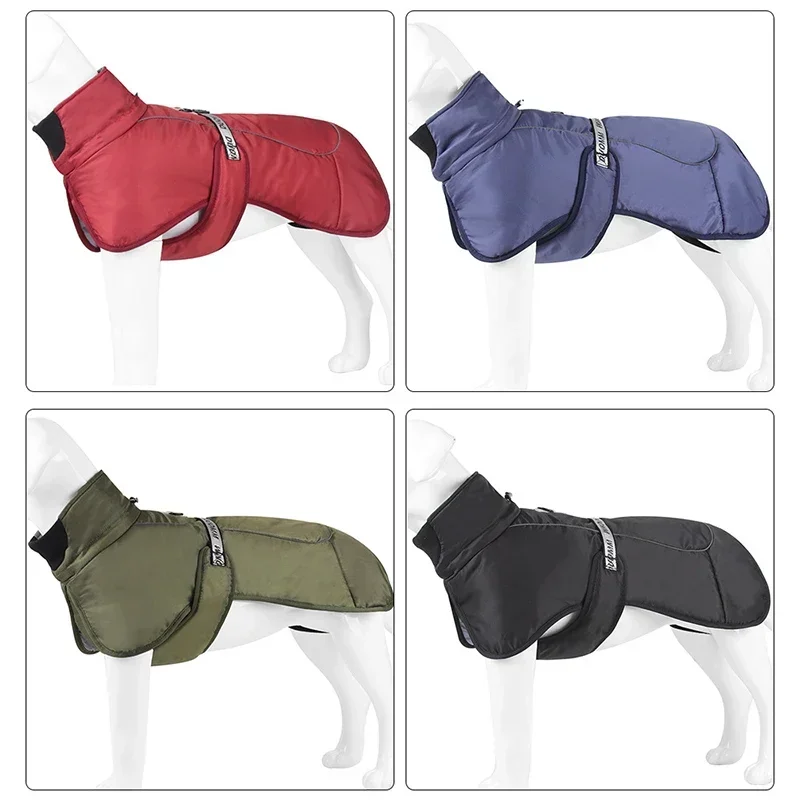 

Reflective Thicken Vest Large Winter Labrador Jacket Waterproof Doberman French Pet Bulldog Warm Outfits Coat Dog