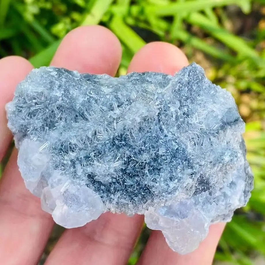 Natural Grey Crystal Cluster -Sphalerite Geode Quartz Specimen Minerals Home Decoritems Reiki Energy Healing Luck Raw Specimen