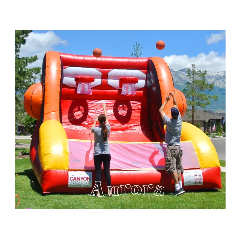 Kids and Adults Play Bungee Jumping Game Sports Hungry Hippo Inflatable Game Hippo Chow Down Inflatable Stand Outdoor Games