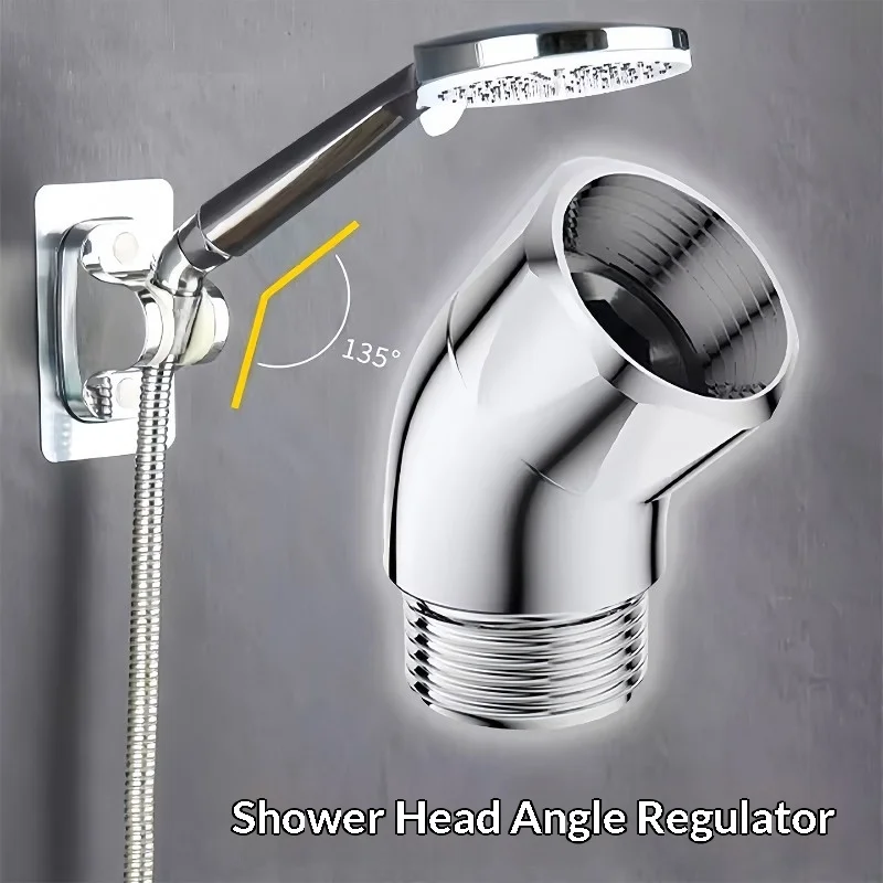 1/2-inch Elbow Shower Angle Controller 135 Degree Handheld Showerhead Angle Adjuster Universal Port Shower Arm Extension