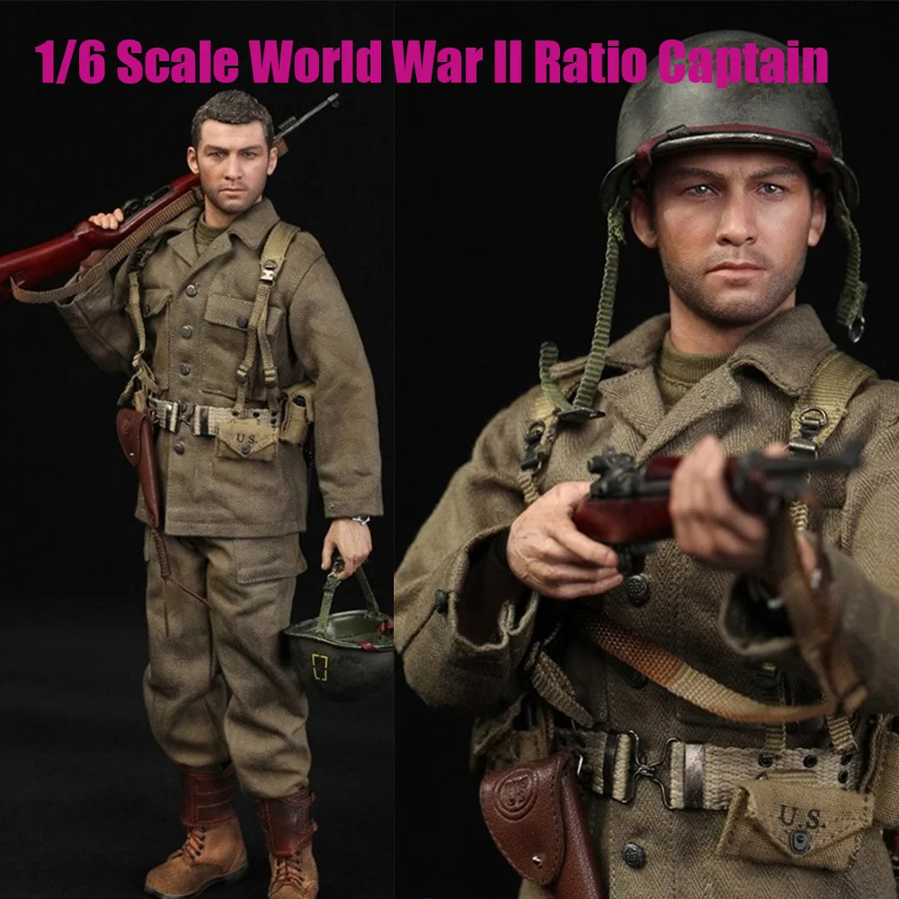 

DID A80129 WWII Series 1/6 Men Soldier US 77th Infantry Division Captain Full Set 12Inch Action Figure Best Collection Gift