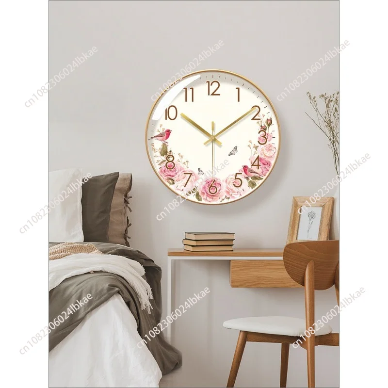 for 6730 wall clock living room clock simple pastoral fashion home clock wall watch silent