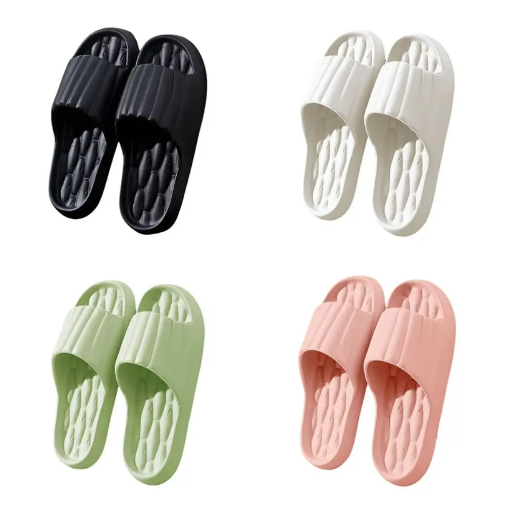 รองเท้าแตะแฟชั่นเกาหลี รองเท้าแตะพื้นหนา รองเท้าชายหาด พื้นนุ่ม รองเท้าแตะกันลื่น รองเท้าแตะสไลด์ สีดำ สีขาว สีชมพู สีเขียว