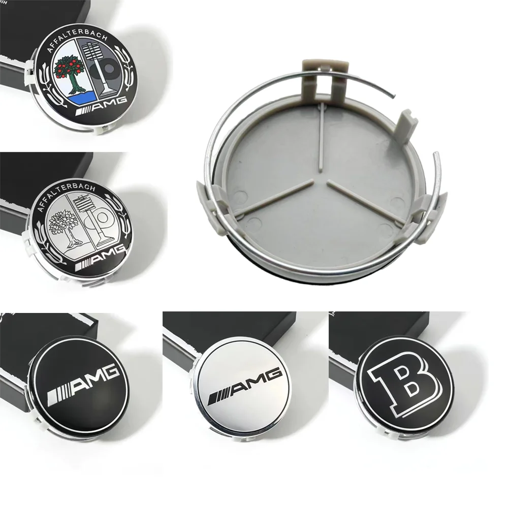 4pcs 75mm Car Styling Wheel Center Cap Hub Covers Badge For Mercedes Benz AMG Apple Tree B W205 W204 W212 W221 Accessories