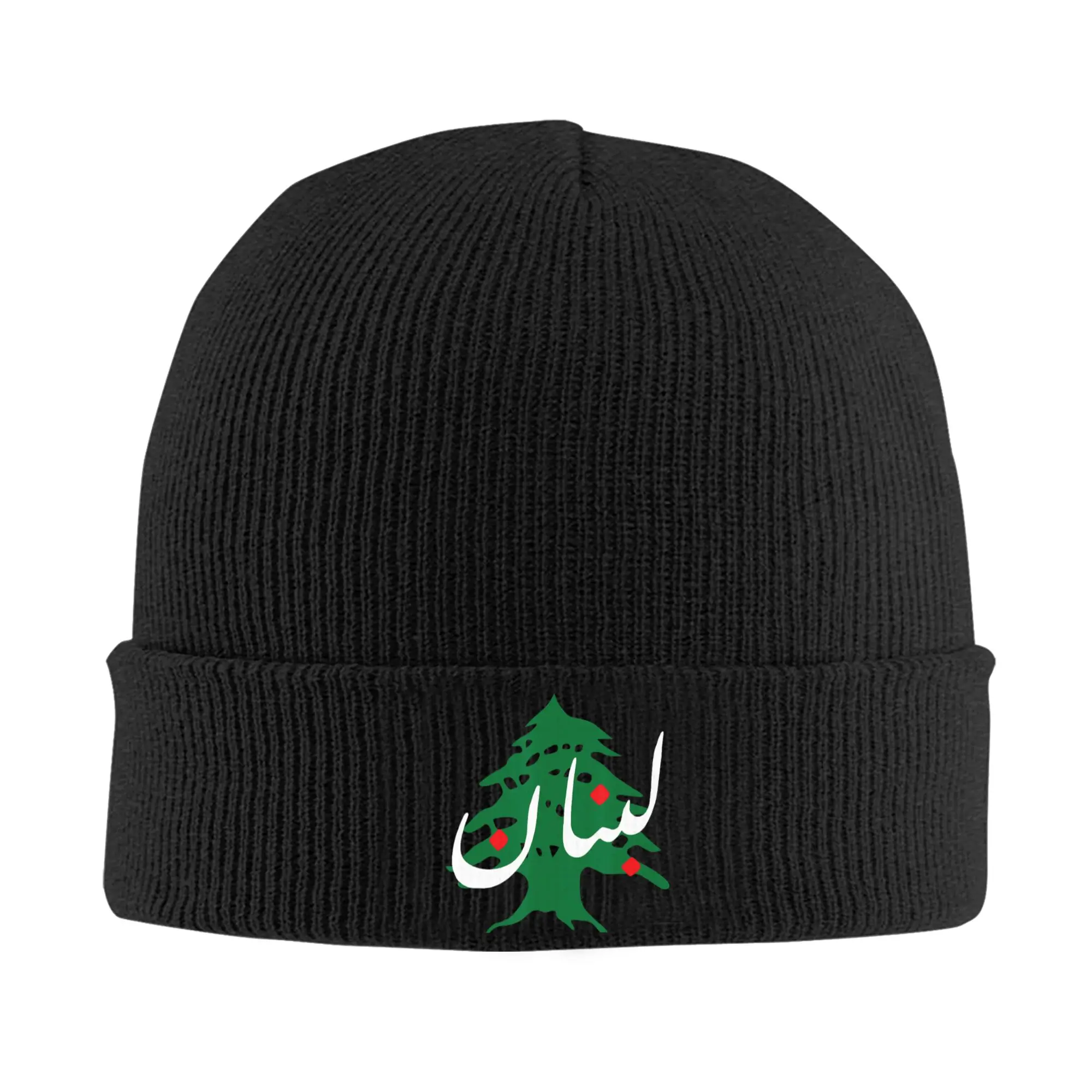 Lebanon Flag Map Beirut Cedar Tree Lebanese Knitted Hat Women's Men's Skullies Beanies Autumn Winter Hat  Casual Caps