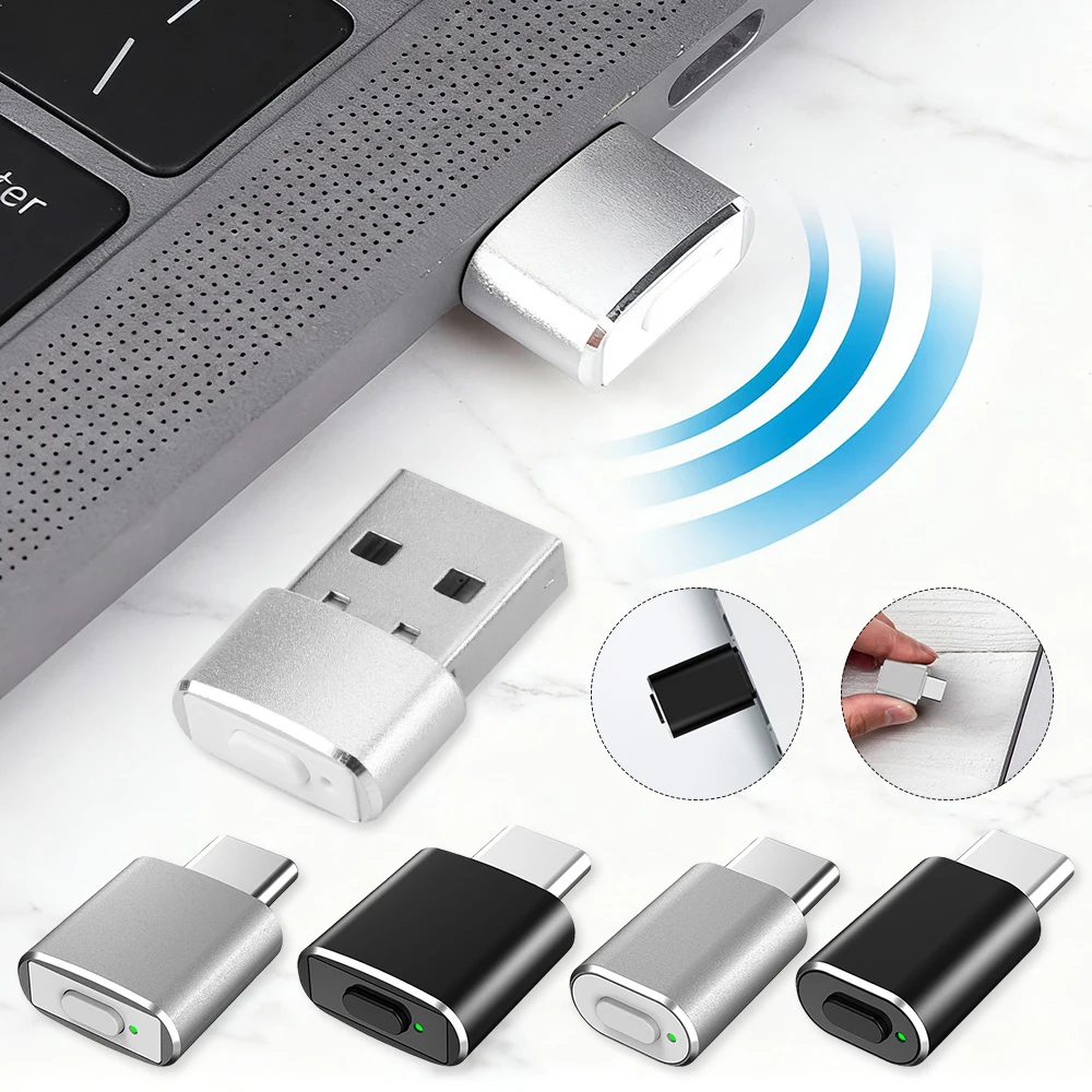 Mouse Jiggler Undetectable Automatic Mover USB/C Port Undetectable Automatic Shaker Keeps Computer Awake Simulate For PC Laptop