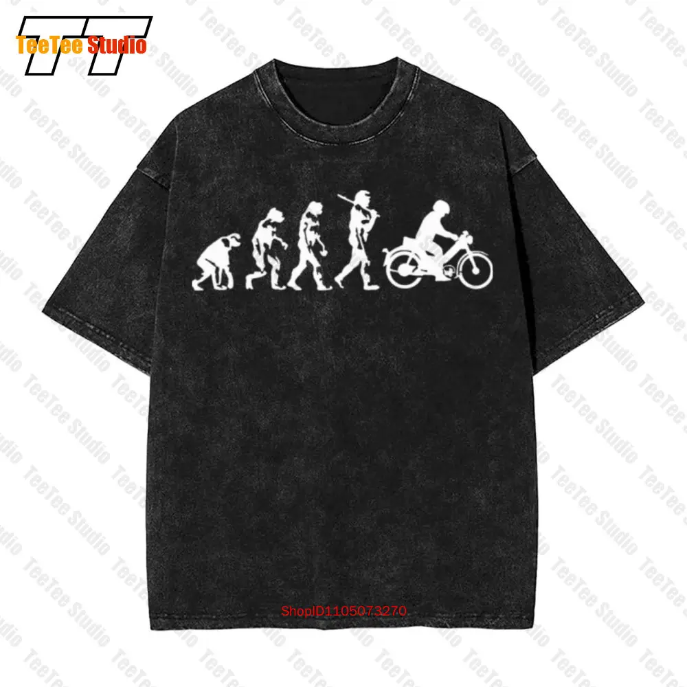 Evolution Of Man Puch Maxi Vintage Oversized T-Shirt E5FO