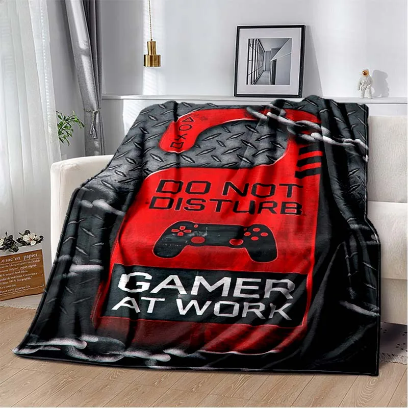 

Cartoon Gamer Gamepad Game Over Soft Plush Blanket,Flannel Blanket Throw Blanket Cover for Living Room Bedroom Beds Sofa Picnic