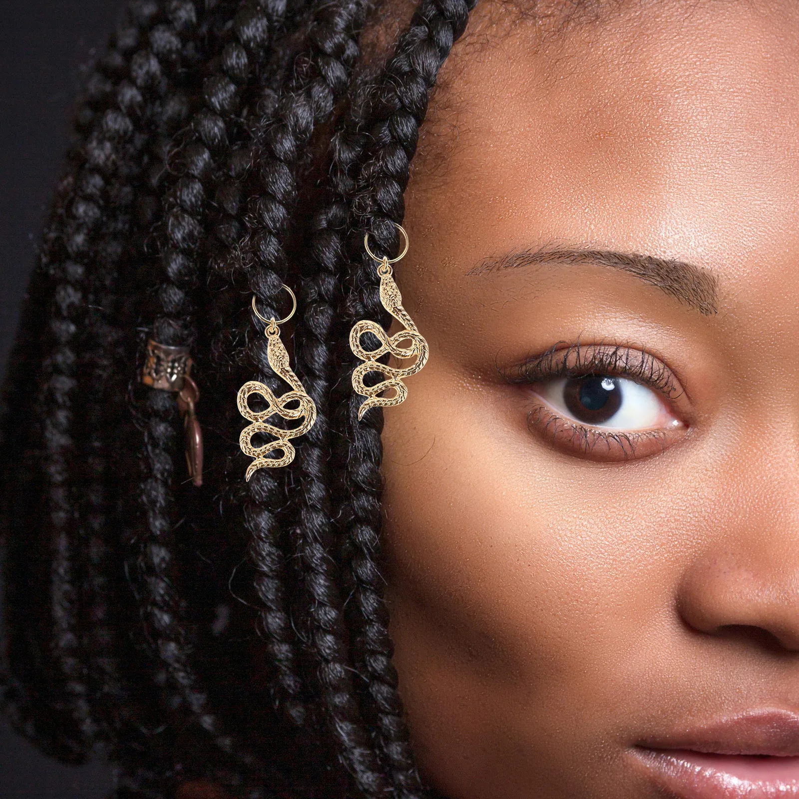 

6 шт., заколки для волос в виде змеи в стиле викингов, этнический спиральный дизайн для дредов и косичек, аксессуары на Хэллоуин, женские модные украшения