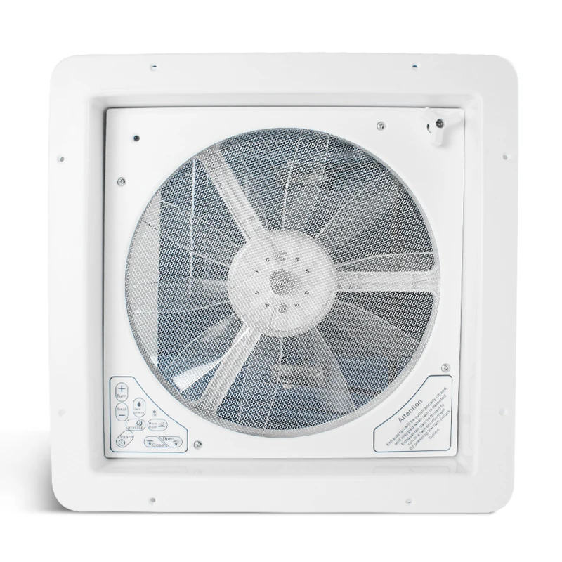 CAPEXRV 14'' DC12V 420mm RV Roof Vent Fan With Remote Control & Rain Sensor Caravan Skylight Smoke Lid