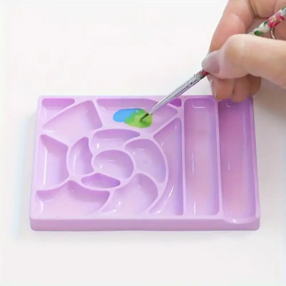 Paleta de Arte de uñas de colores de pintura, placa de injerto de pestañas, placa de Gel de uñas mezcladora, herramientas de manicura rectangulares de plástico, tienda de manicura