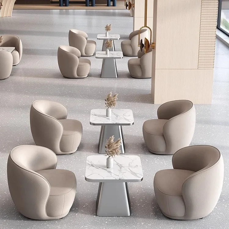 Light luxury Internet celebrities negotiate table and chair combination lounge area one table two chairs hotel lobby sales