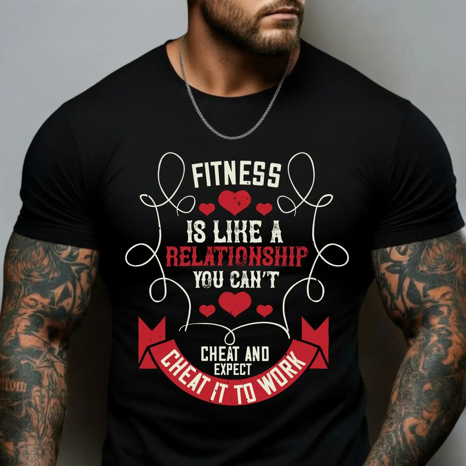 Fitness Is Like A Relationship T Shirt Funny Gym Motivation No Cheat Day WorkouT Inspirational Bodybuilding Top vintage Washed