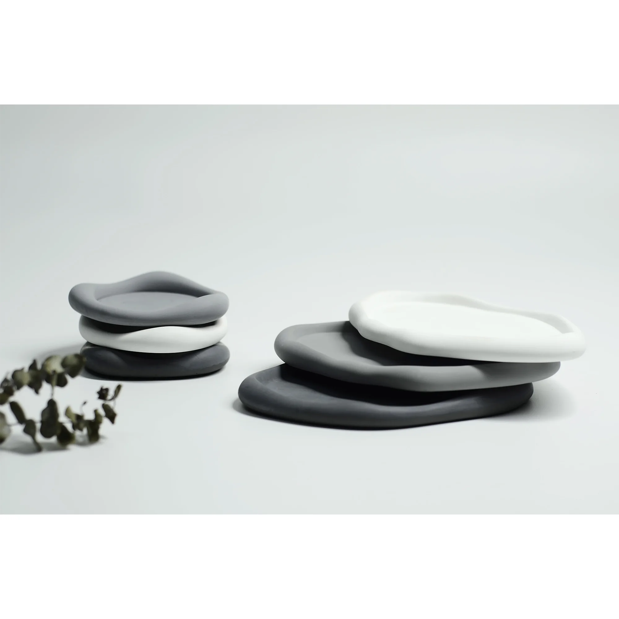 DIY Concrete Cloud Shaped Tray Mold - Reusable Silicone Mold for Cement Plate, Decorative Storage Dish & Home Decor