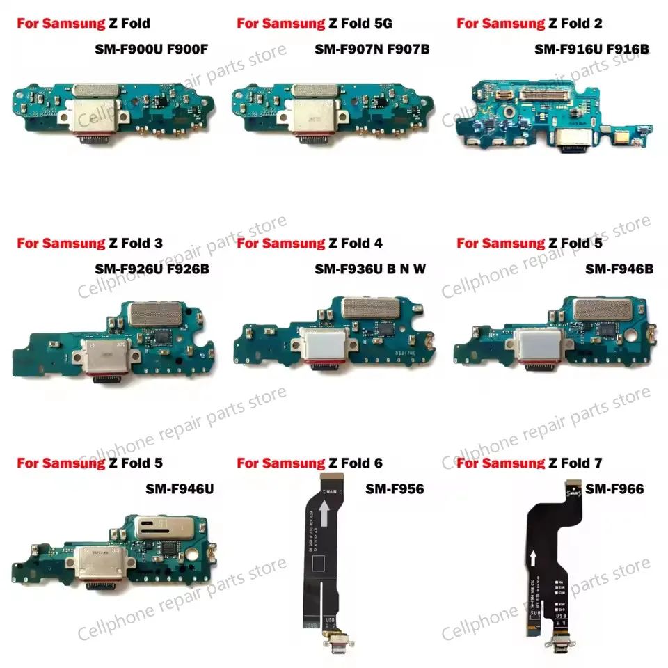 Charge Board Flex Cable For Samsung Z Fold Flip 1 2 3 4 5 6 7 USB Charging Port Dock Connector Flex Cable