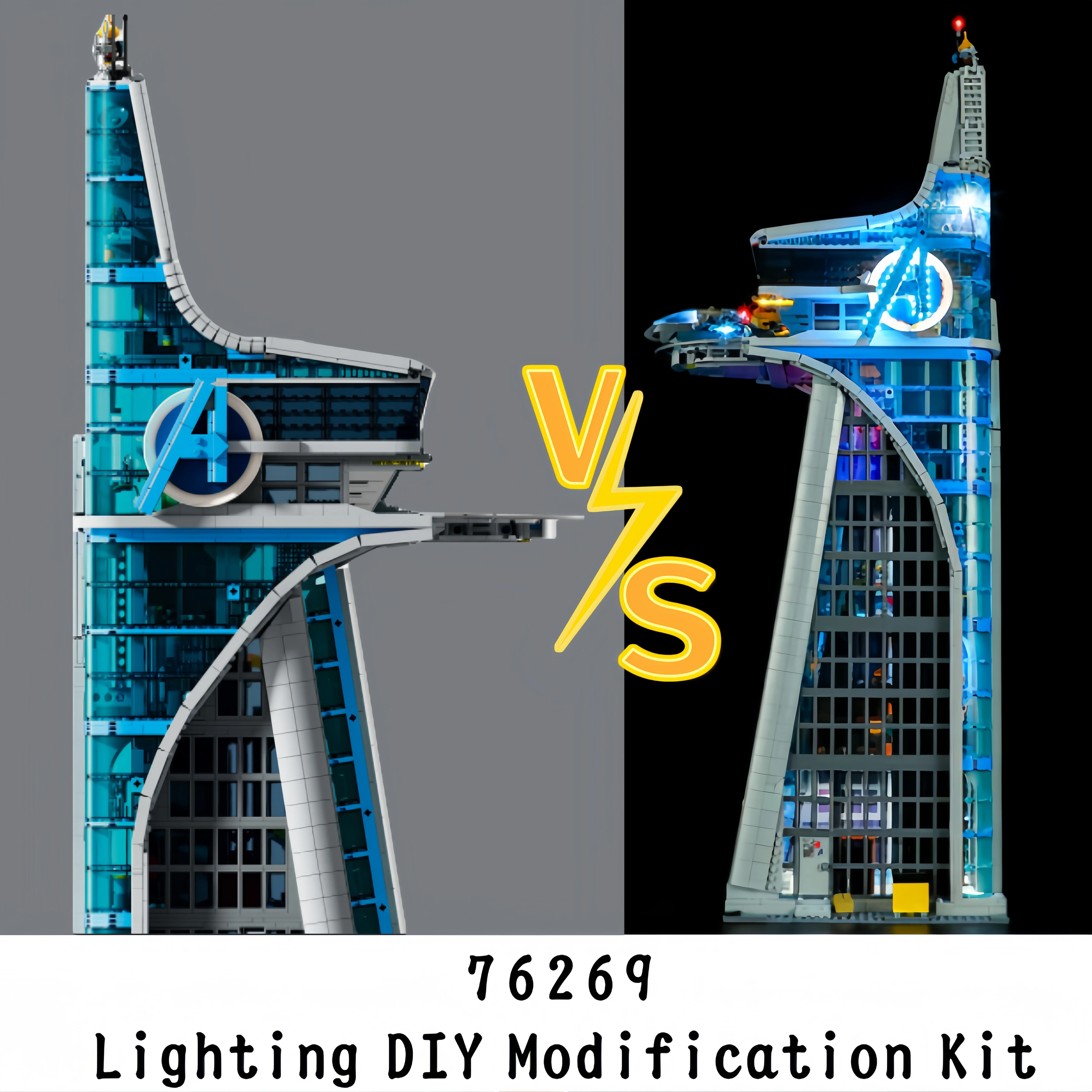 LEDのライトに照らさDIY設定部品をカスタマイズ76269 |メジャーブランドceleronm |自由自在キットのアクセサリーも照明独特の塔模型や(含まれる建造物は無しにしブロック)