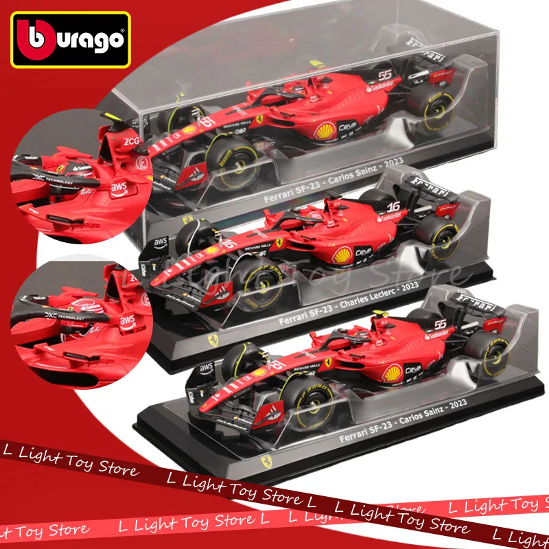 

Bburago 1: 1 Ferrari F1 Sf-23 2023 16 #0. 0 55 # Sainz модель автомобиля формула One с акриловой коробкой в твердом переплете коллекционная игрушка автомобиля из сплава