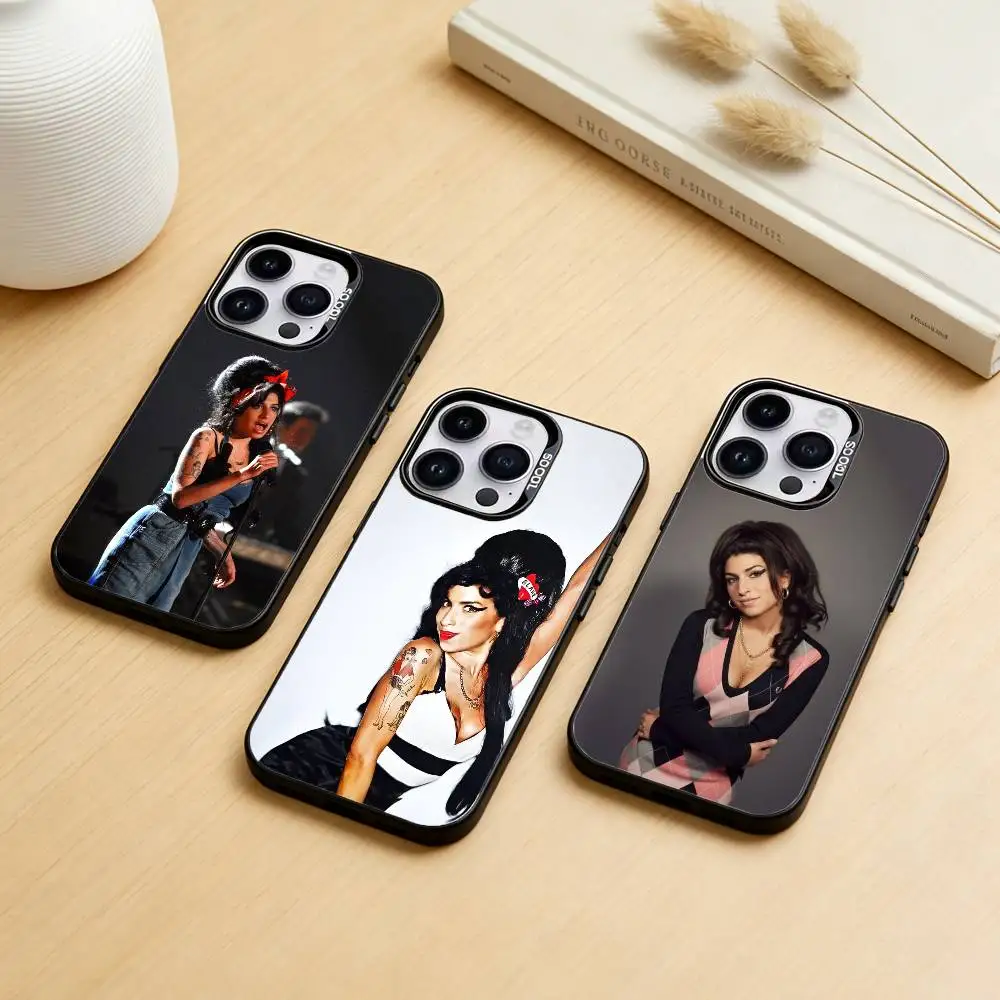 

Amy W-Winehouse Phone Case For iPhone 17,16,15,14,13,12,11,Pro Max,Plus Candy Silver Cover