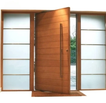 DS New Arrival US Villa Main Entry Door Modern Design Pivot Wood Doors