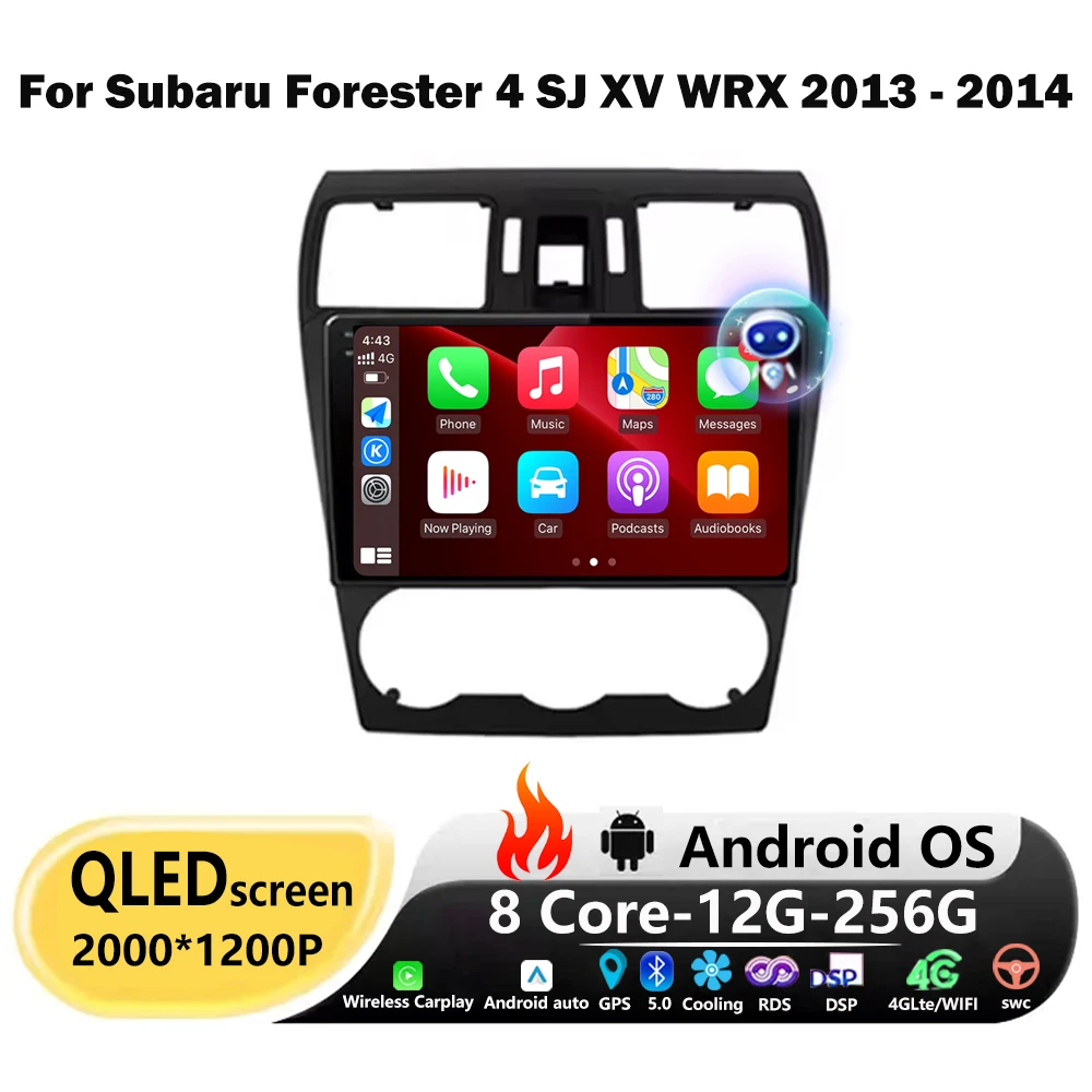9'' For Subaru Forester XV WRX 2013-2014 Android 16 Car Radio Multimedia Player Navigation GPS Stereo Carplay 360 Camera 4G WIFI