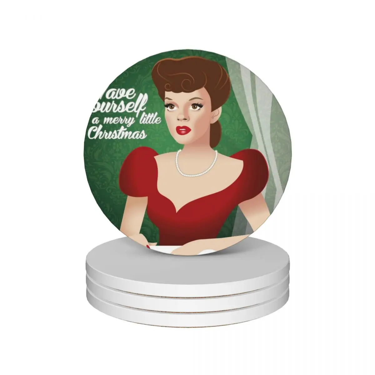 

Have yourself a merry little Christmas Ceramic Coasters (Set of 4) cute kitchen Tea cups Coasters