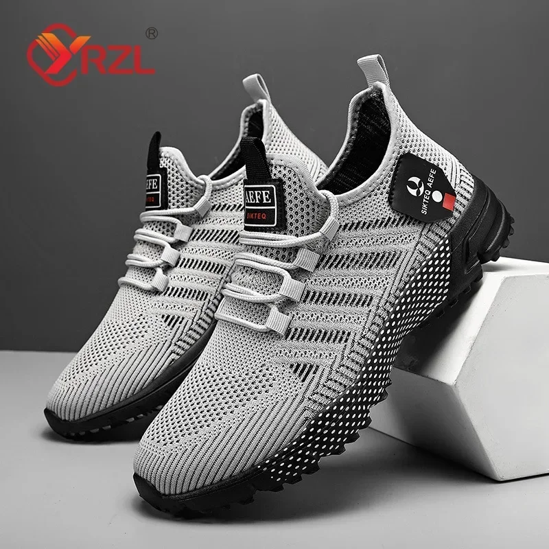 

YRZL Men's Lightweight Non Slip Running Shoes Comfortable Breathable Air Mesh Sneakers Spring Autumn Tennis Shoes for Men