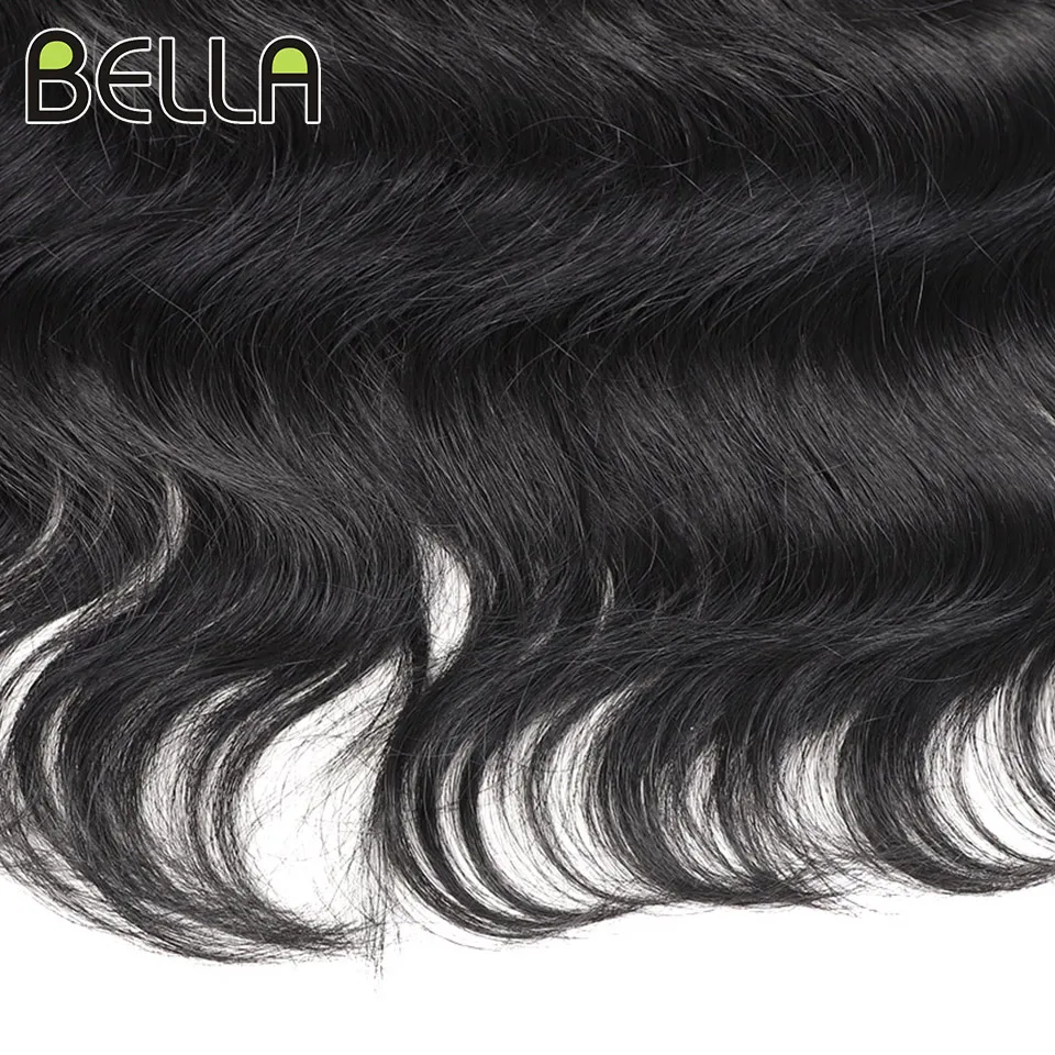 Bella 24 pollici Body Wave Crochet trecce capelli fibra sintetica capelli finti tessuto per le donne nere Ombre nero intrecciare le estensioni dei capelli