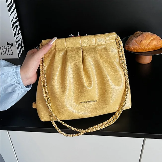 

2025 New Trendy Tote Bag for Women Designer Luxury Bags with Chain Stylish Shoulder Crossbody Bag Minimalist Folded Handbag