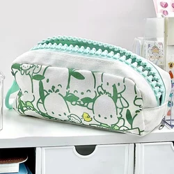 Sanrio Melody Pochacco Pencil Case Girls Cartoon Cute Zipper Makeup Bag Pencil Bag Student Large Capacity Stationery Storage Bag