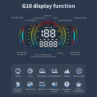 Car HUD Universal Multi Functional Tester GPS Compass Speedometer Altimeter Slope Meter Alarm Head Up Display