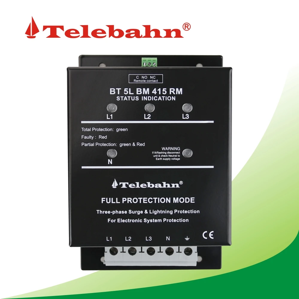 240V/415V 280kA 40kA*7lines Type 1+ Type 2 + Type 3 Telebahn 3 Phase Full AC SPD Surge Protection Surge Surppessor