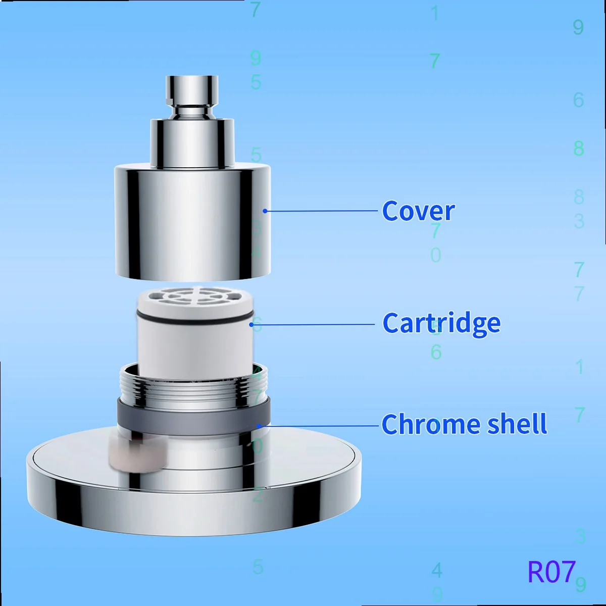 6 inch Round Shower Head with 15-20 Layer Vitamin C Filter Removable High Pressure
