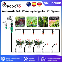 Greenhouse 15m DIY Drip Irrigation System Automatic Watering Garden 4/7mm Hose Micro Drip Watering Kit Adjustable Drippers