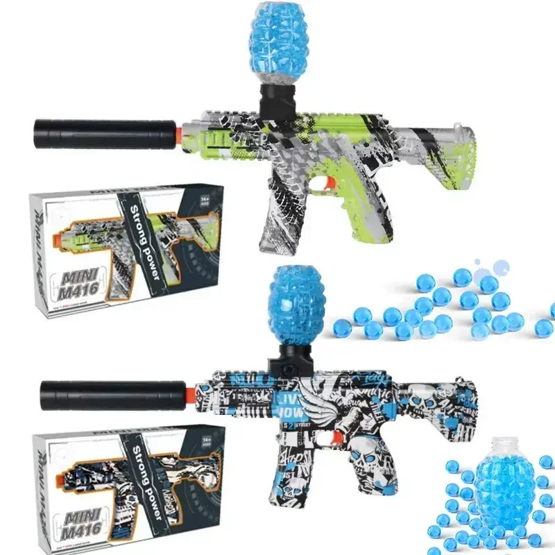 Airsoft pistola elétrica Splatter brinquedo, pistola contínua automática, bala de água, arma, jogo ao ar livre, armas de brinquedo CS para adultos e crianças